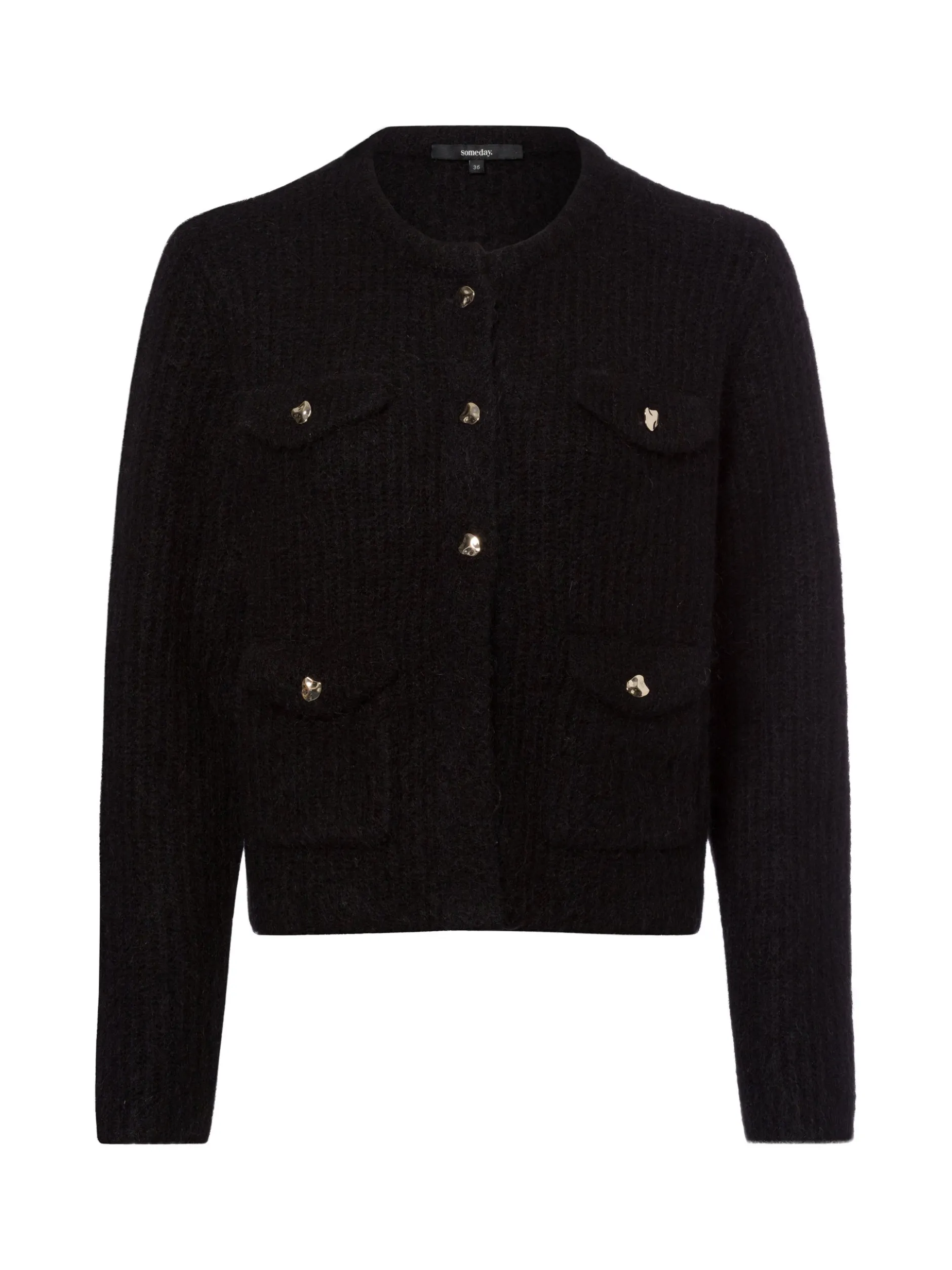 Someday Damen Strickjacke mit Mohair Anteil - Tinara in schwarz