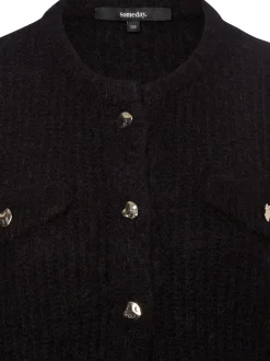 Someday Damen Strickjacke mit Mohair Anteil - Tinara in schwarz