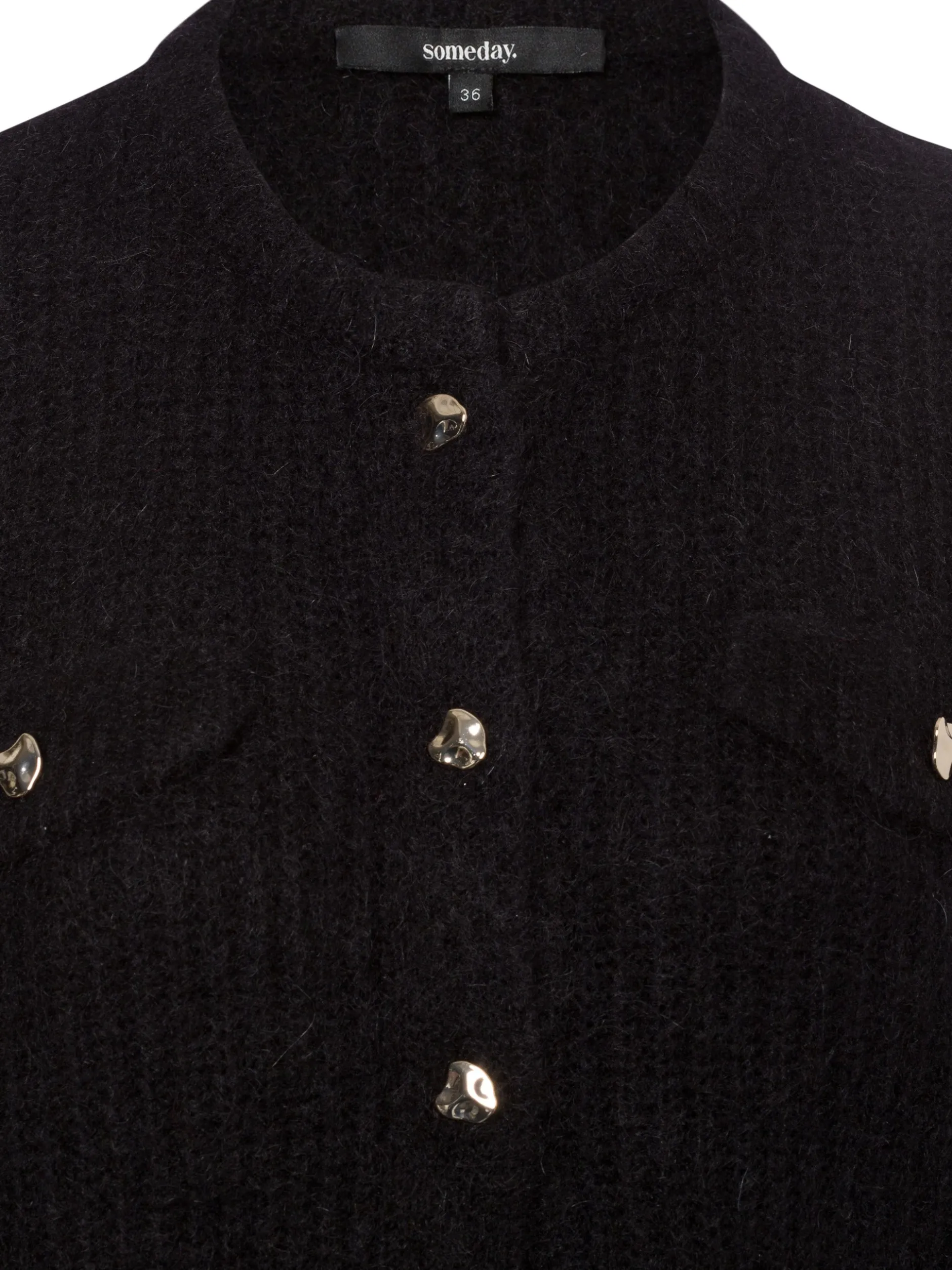 Someday Damen Strickjacke mit Mohair Anteil - Tinara in schwarz