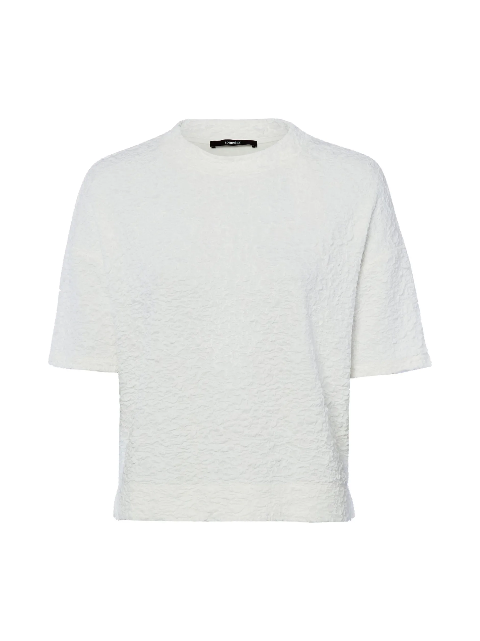 Someday Damen T-Shirt - Keena in ecru - Ärmel: Halbarm