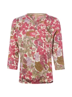 soyaconcept® Damen Langarmshirt - Felicity in himbeer beige