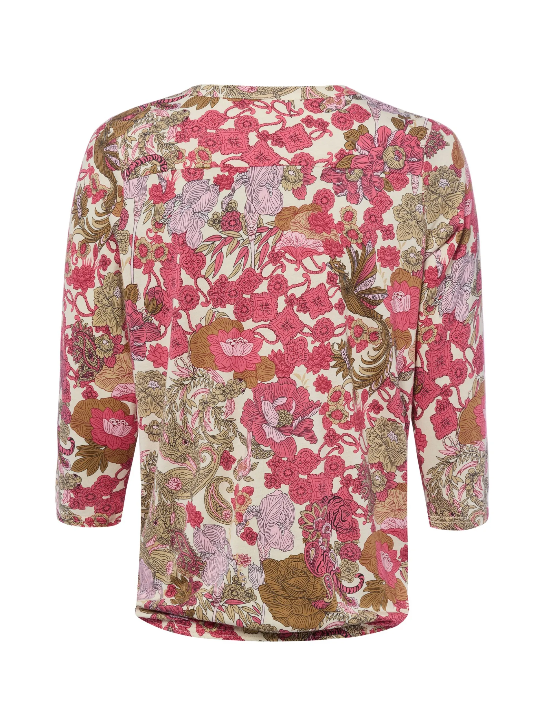 soyaconcept® Damen Langarmshirt - Felicity in himbeer beige