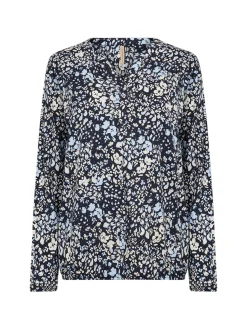 soyaconcept® Damen Langarmshirt - SC-Felicity in marine hellblau