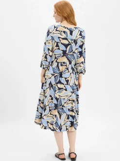 soyaconcept® Damen Maxikleid - SCFelicity in beige marine