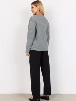 soyaconcept® Damen Strickpullover - SC-Audrey in grau silber