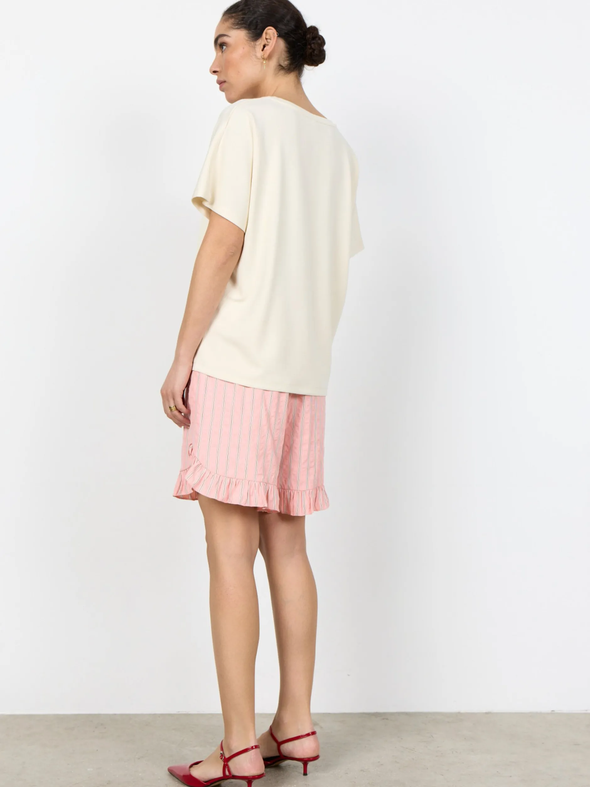 soyaconcept® Damen T-Shirt in ecru - Ärmel: kurzarm