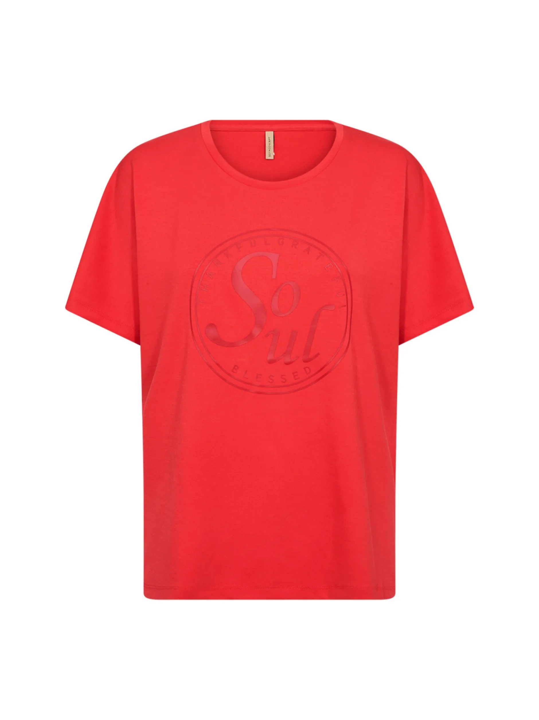 soyaconcept® Damen T-Shirt in rot - Ausschnitt: Rundhals