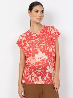soyaconcept® Damen T-Shirt - SC-Aretha in rot aprikot