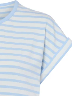 soyaconcept® Damen T-Shirt - SC-Rina in hellblau weiß