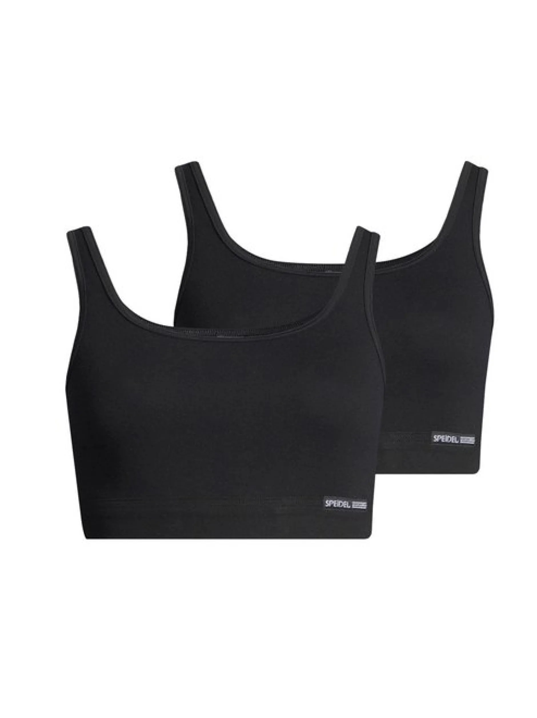 SPEIDEL Damen Bustier - 2er Pack Bio Cotton in schwarz