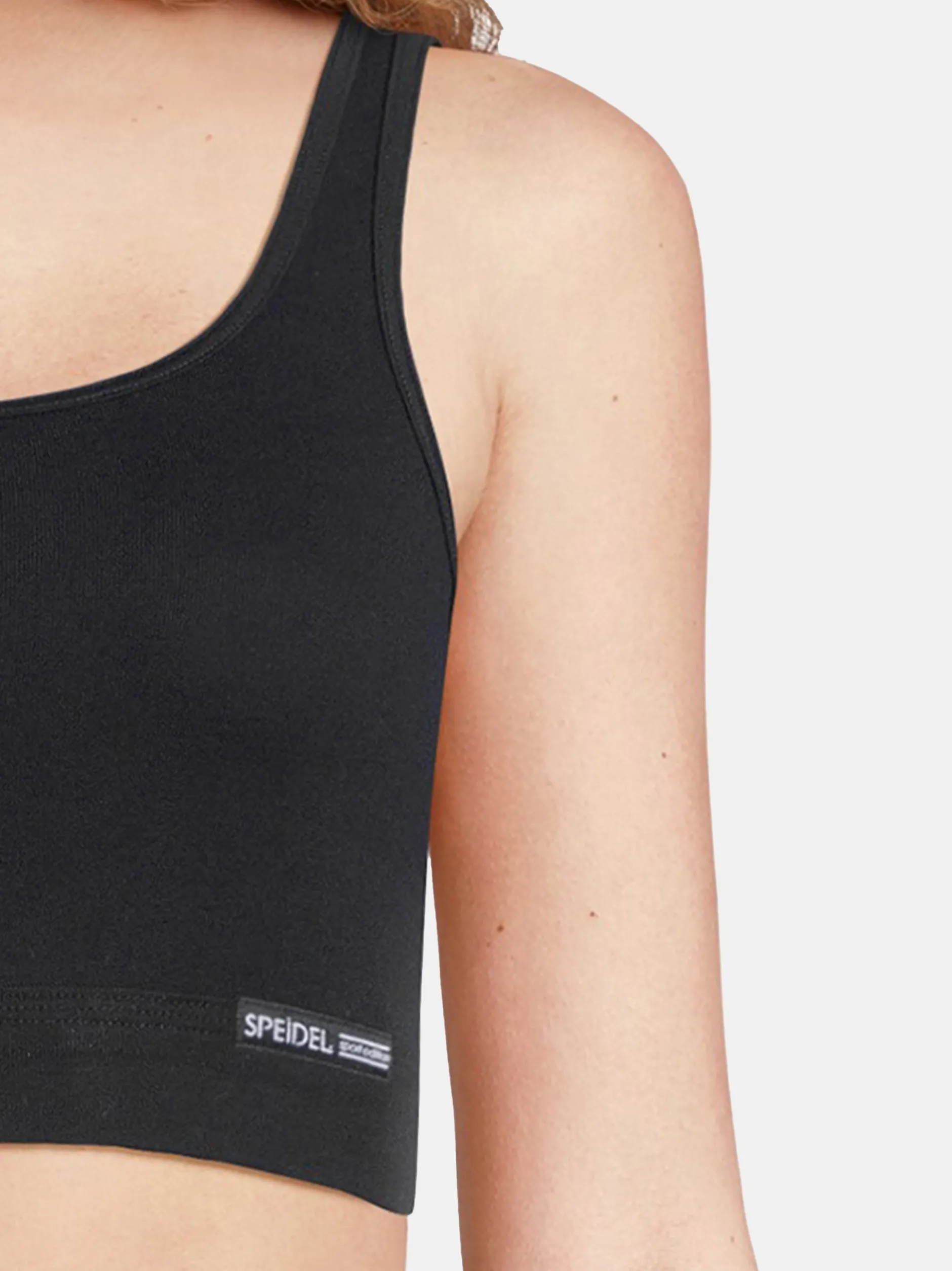 SPEIDEL Damen Bustier - 2er Pack Bio Cotton in schwarz