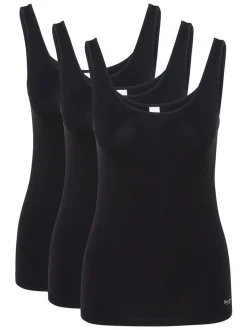 SPEIDEL Damen Unterhemd - 3er-Pack Bambus in schwarz