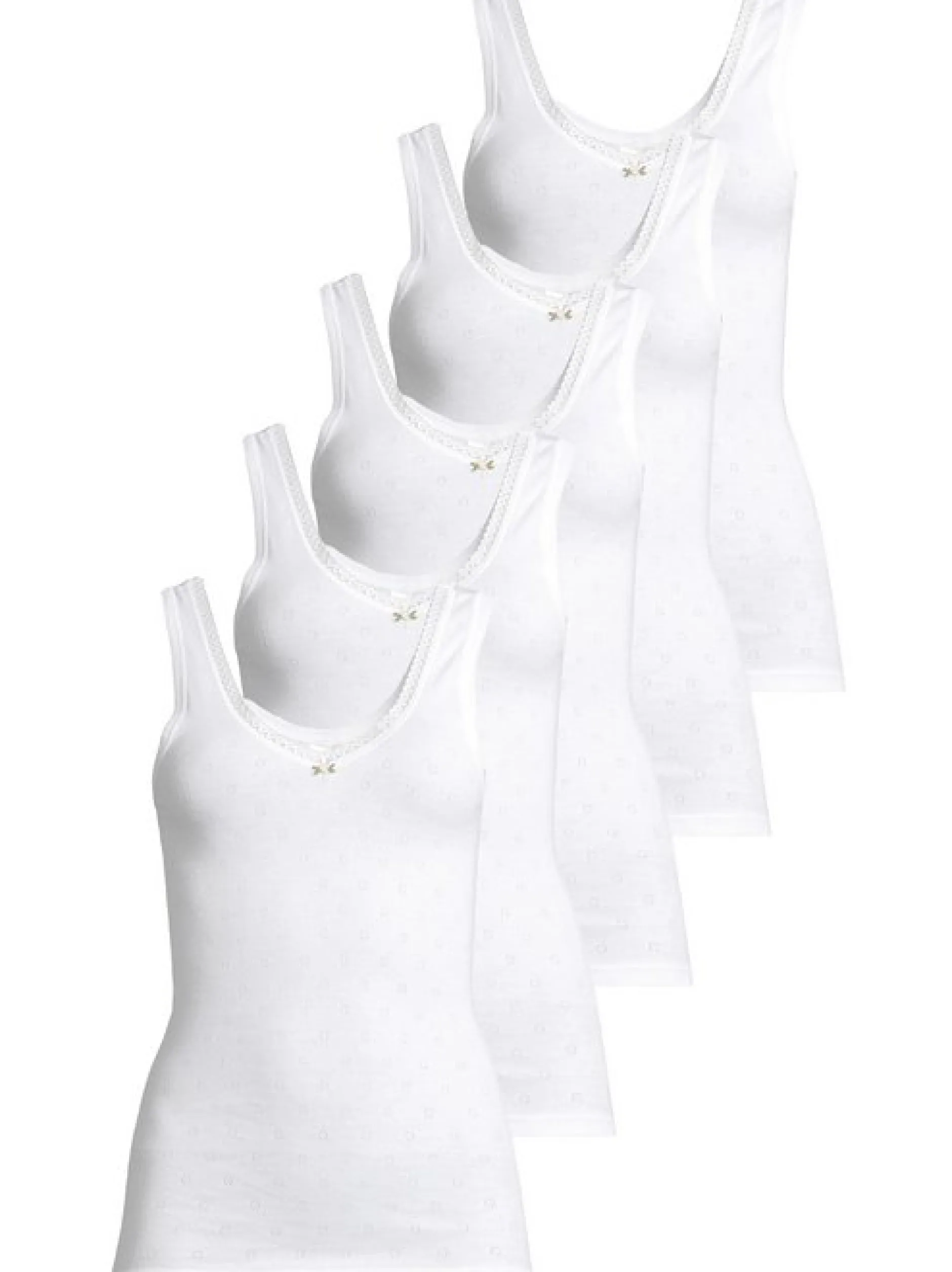 SPEIDEL Damen Unterhemd - 5er Pack Nina in weiß