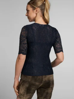 Spieth & Wenksy Damen Dirndlbluse - Arktis in blau
