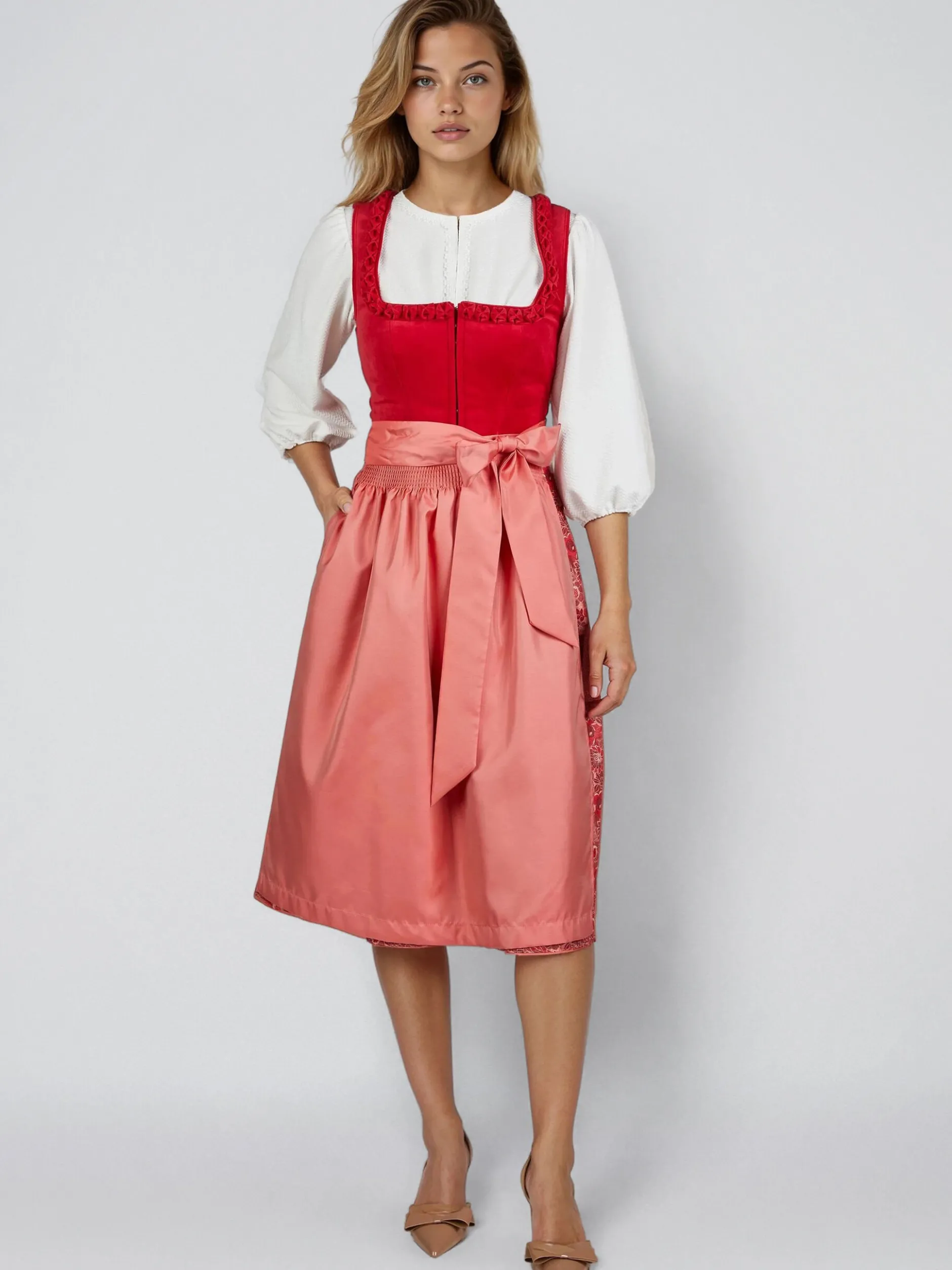 Spieth & Wenksy Damen Dirndl - Gloria in rot