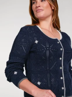 Spieth & Wenksy Damen Strickjacke - Wemka in blau