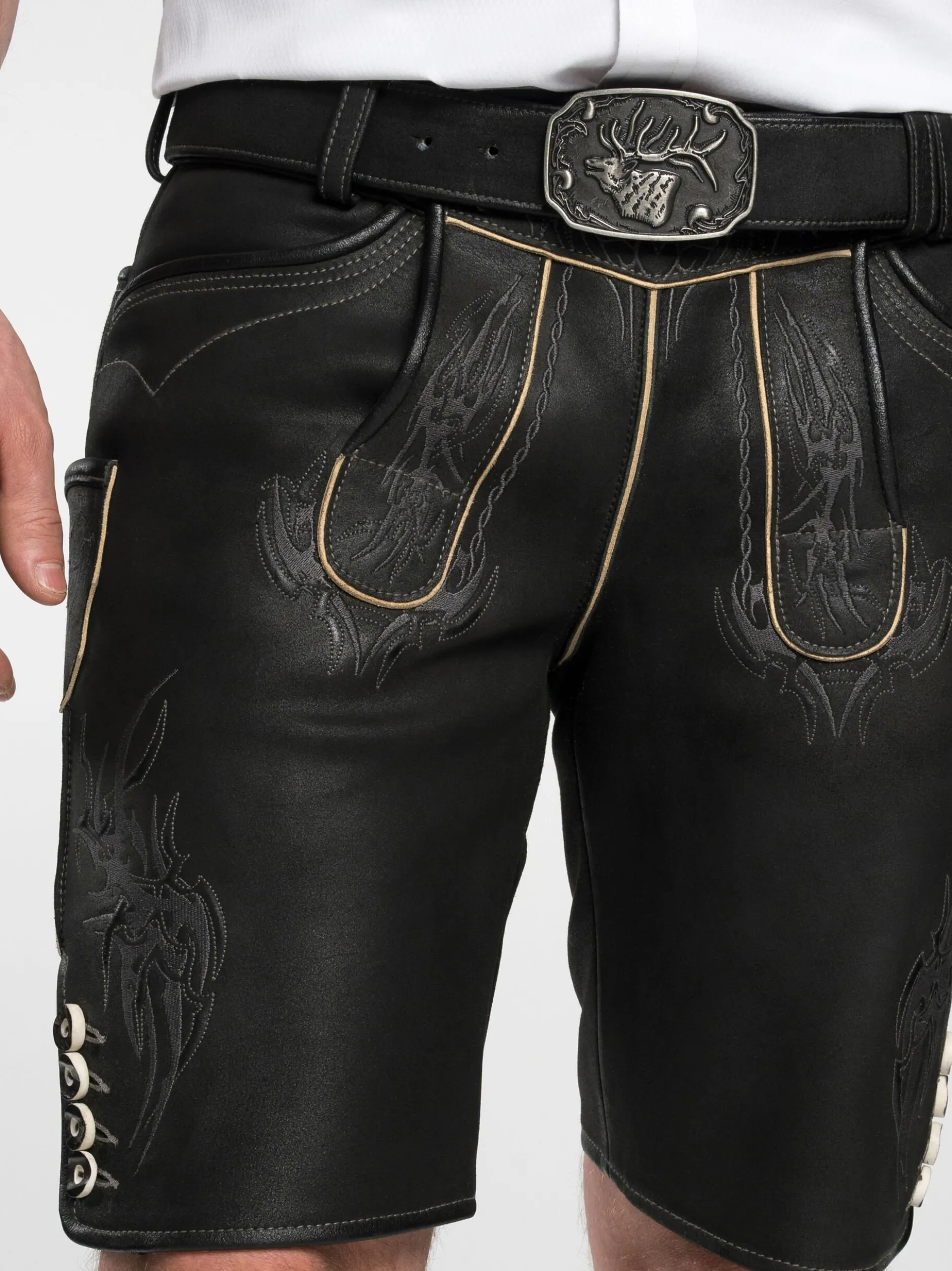 Spieth & Wenksy Herren Lederhose - Fulvier in schoko