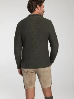 Spieth & Wenksy Herren Trachtenstrickjacke - Gent in oliv