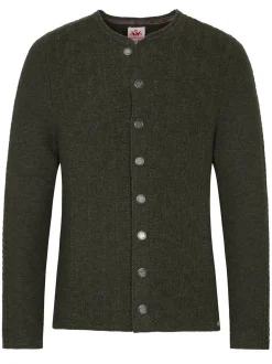 Spieth & Wenksy Herren Trachtenstrickjacke - Gent in oliv