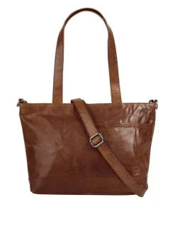 Spikes & Sparrow Damen Shopper in cognac