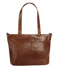 Spikes & Sparrow Damen Shopper in cognac