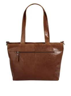 Spikes & Sparrow Damen Shopper in cognac