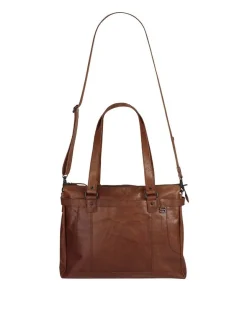 Spikes & Sparrow Damen Shopper in cognac