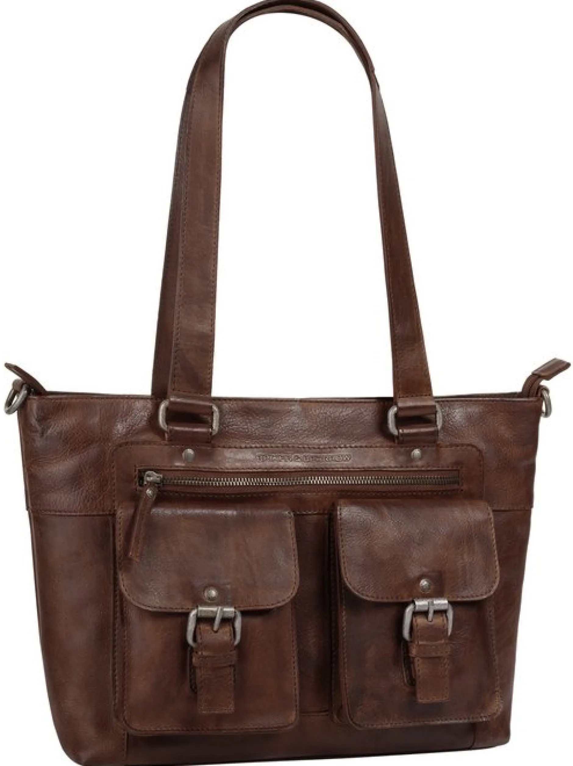Spikes & Sparrow Damen Shopper in cognac