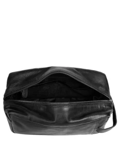 Spikes & Sparrow Unisex Kulturtasche in schwarz