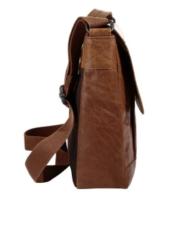 Spikes & Sparrow Unisex Messenger in cognac