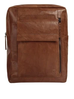 Spikes & Sparrow Unisex Rucksack in cognac
