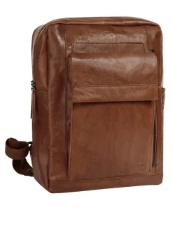 Spikes & Sparrow Unisex Rucksack in cognac