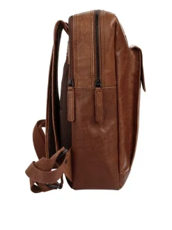 Spikes & Sparrow Unisex Rucksack in cognac