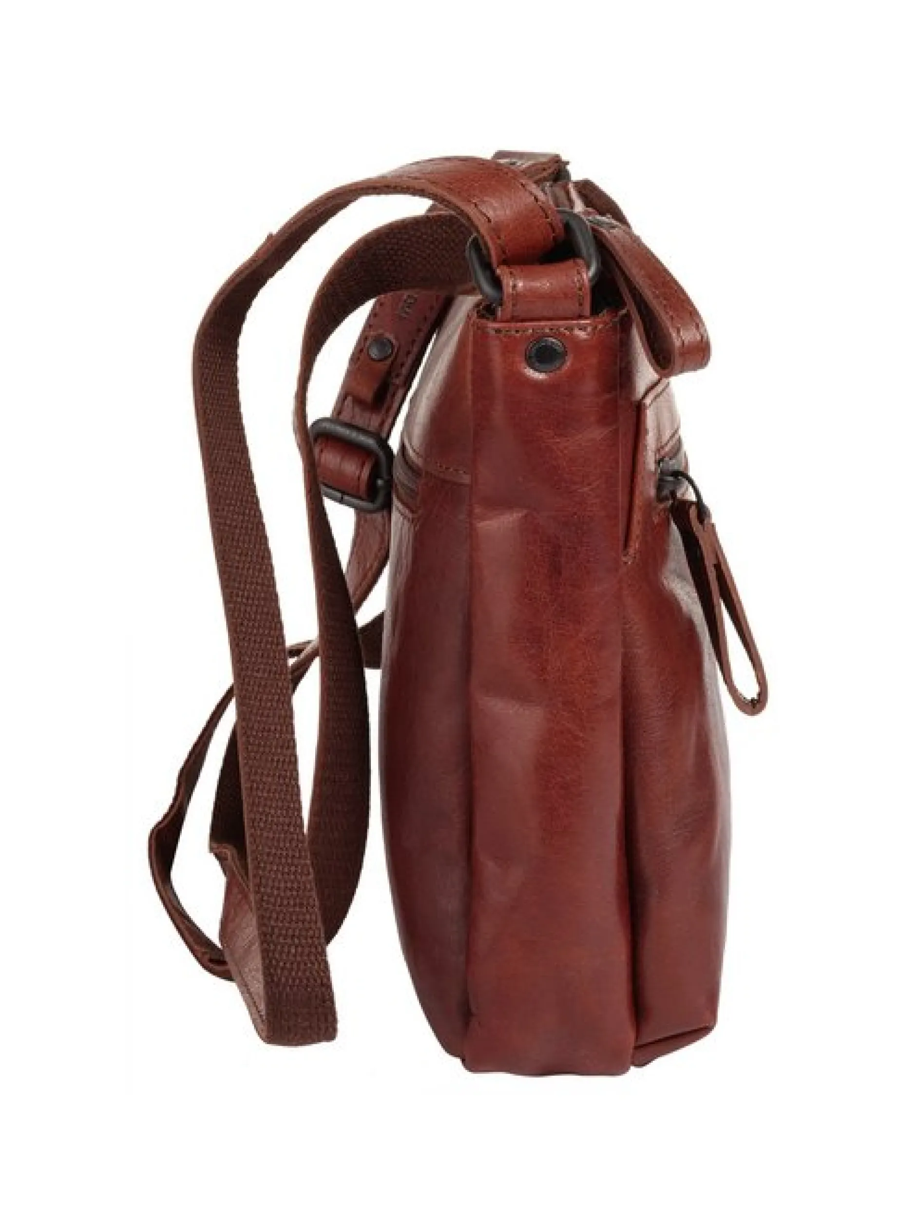 Spikes & Sparrow Unisex Umhängetasche in cognac