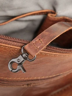 Spikes & Sparrow Unisex Umhängetasche in cognac