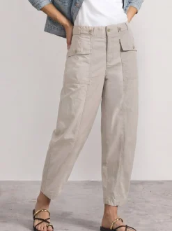 Street One Damen Barrel Fit Hose in kitt