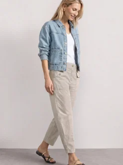 Street One Damen Barrel Fit Hose in kitt