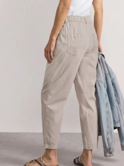Street One Damen Barrel Fit Hose in kitt