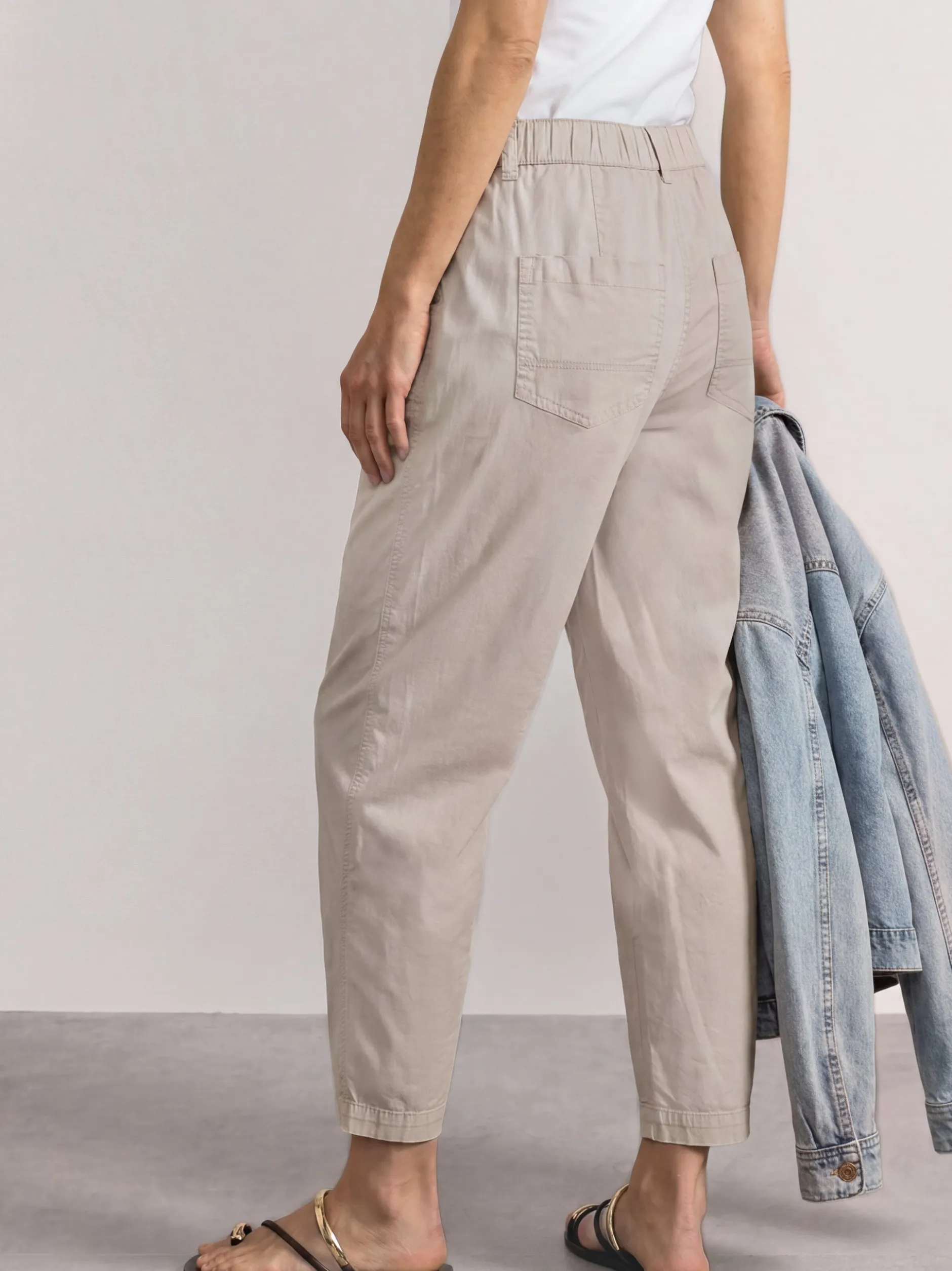 Street One Damen Barrel Fit Hose in kitt