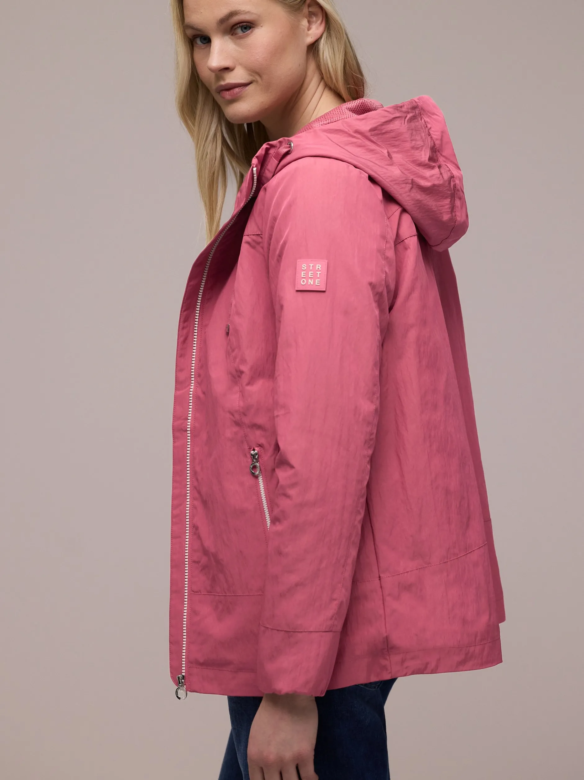 Street One Damen Übergangsjacke in himbeer
