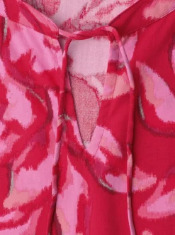 Street One Damen Blusentop in rot rosa - Ärmel: ohne Arm