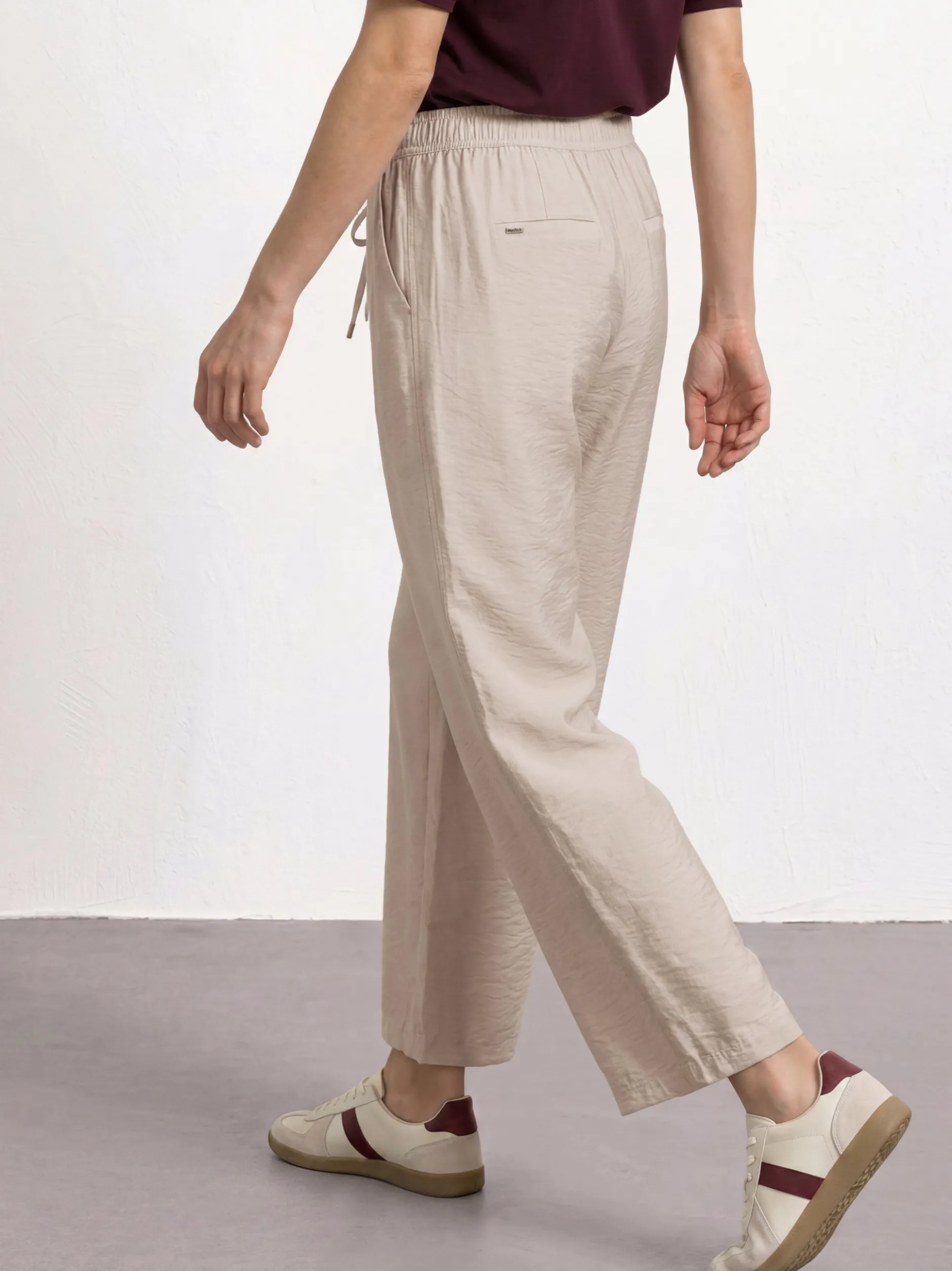 Street One Damen Hose in beige - Länge: lang
