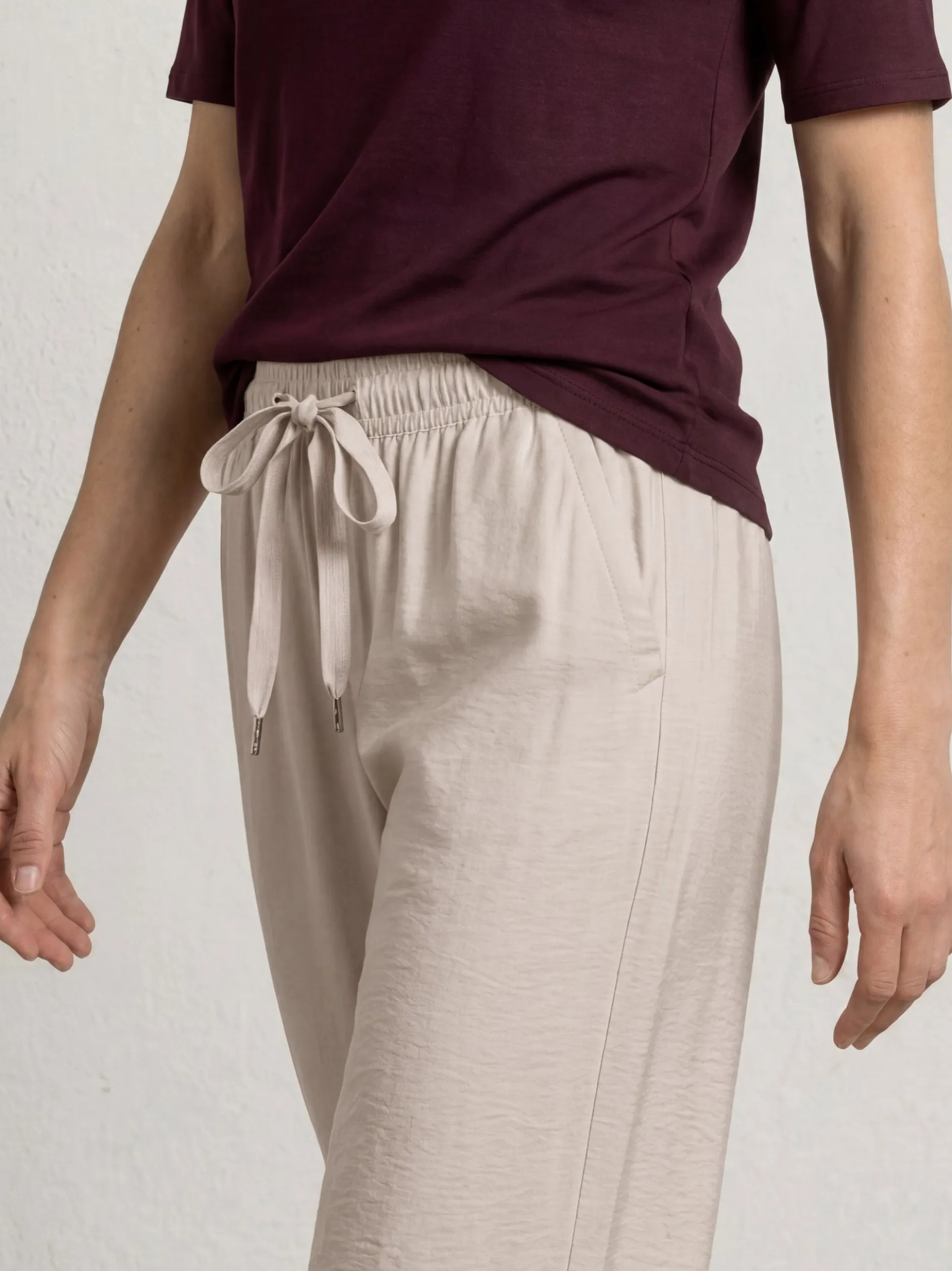 Street One Damen Hose in beige - Länge: lang