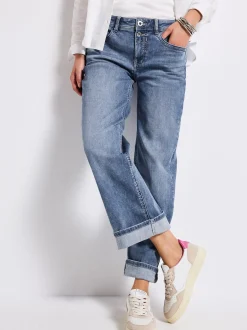 Street One Damen Jeans in denim - Länge: lang