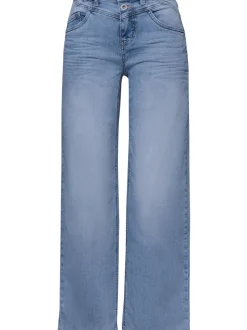 Street One Damen Jeans in light stone - Länge: verkürzt