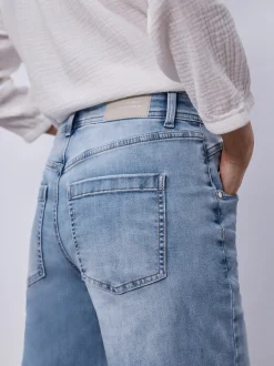 Street One Damen Jeans in light stone - Länge: verkürzt
