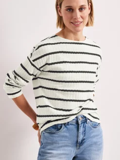 Street One Damen Langarmshirt in ecru marine