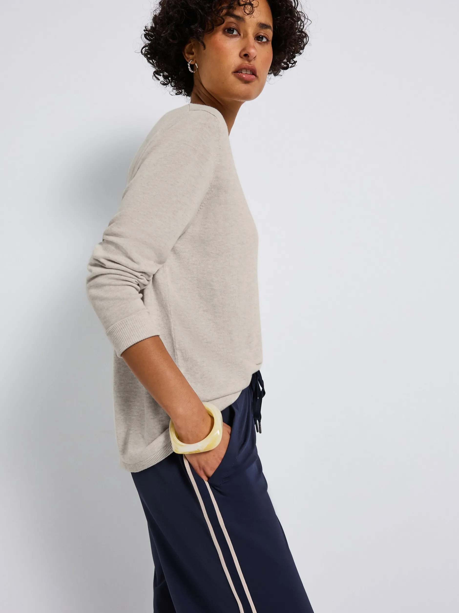 Street One Damen Strickpullover in beige