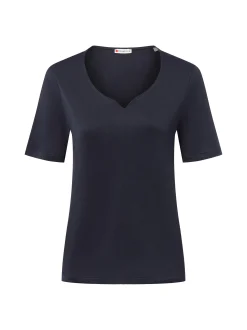 Street One Damen T-Shirt in marine - Ärmel: kurzarm