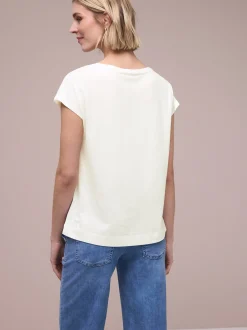 Street One Damen T-Shirt in weiß - Ausschnitt: Rundhals